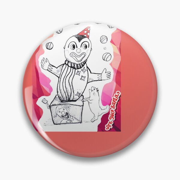 Item preview, Pop Up Pierrot and Cat - Are You Santa ? (Ink Drawing by ACCI) designed and sold by VanyssaGraphics.