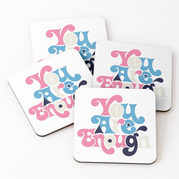 Item preview, Empowering 'You Are Enough' Typography Design designed and sold by Inklyst.