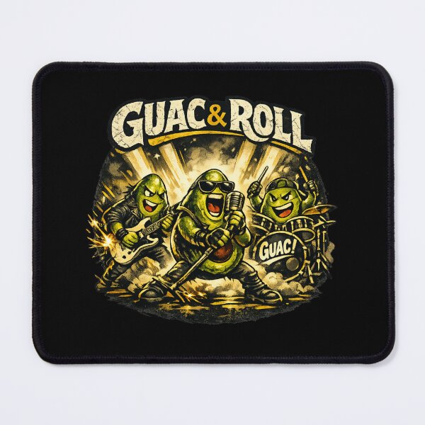 Item preview, Guac & Roll: Hard Rock Avocado Band Retro Concert Design designed and sold by CircinusStore.