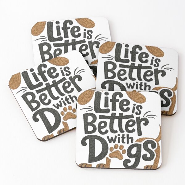 Item preview, Life is Better With Dogs Design sticker ! "Life is Better With Dogs" Vinyl Sticker – Heartwarming Paw Print Design for Dog Moms & Dads ?? designed and sold by Ulikedigital14.