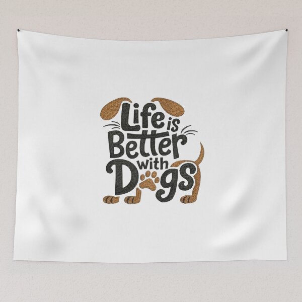 Item preview, Life is Better With Dogs Design sticker ! "Life is Better With Dogs" Vinyl Sticker – Heartwarming Paw Print Design for Dog Moms & Dads ?? designed and sold by Ulikedigital14.