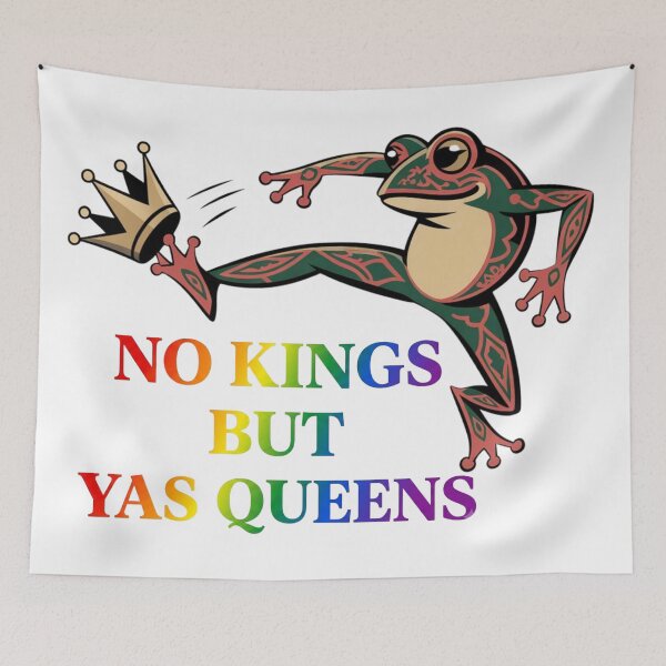 Item preview, Funny Frog No Kings But Yas Queens  designed and sold by Majnon8bp.
