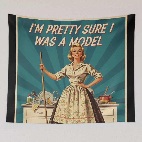 Item preview, I'm Pretty Sure I Was A Model In a Past Life Funny Vintage Retro Humor designed and sold by Retro-Anime9.