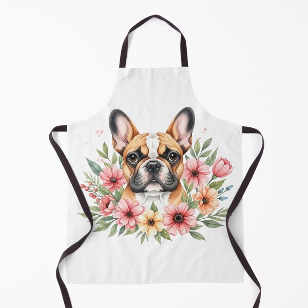 Artikelvorschau, Französische Bulldogge – Blumendesign – Niedliche Kunst mit französischem Bulldoggen-Hund entworfen und verkauft von PlumArtDesign.