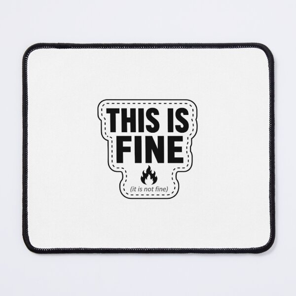 Item preview, This Is Fine Funny Sticker – Relatable Meme Sticker for Laptop Water Bottle Anxiety Humor Gift designed and sold by MinimalMood Studio.