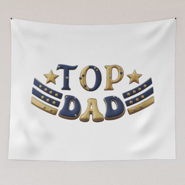 Item preview, Top Dad Maverick Aviation Graphic – Bold Gold & Navy Father's Day Gift Tee designed and sold by SideKickCreates.