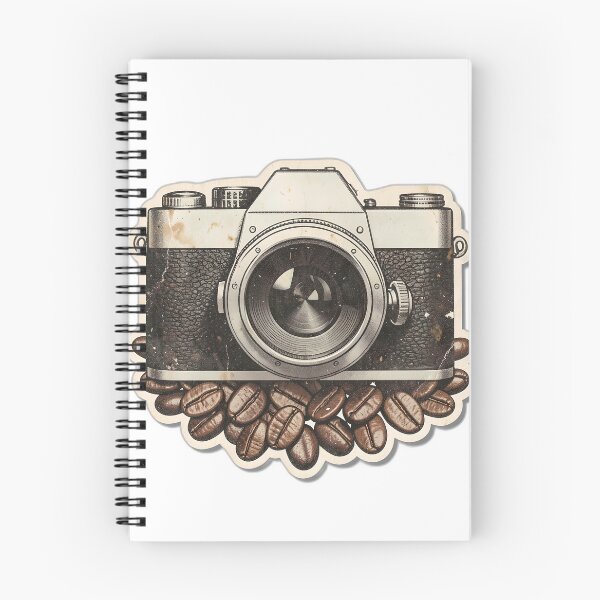 Item preview, Vintage Camera and Coffee Beans Sticker | Retro Photography Lover Design designed and sold by Hari Arts.