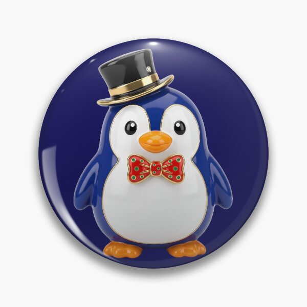 Item preview, Dapper Penguin – Penguin with top hat, bow tie & glossy finish designed and sold by Girih.