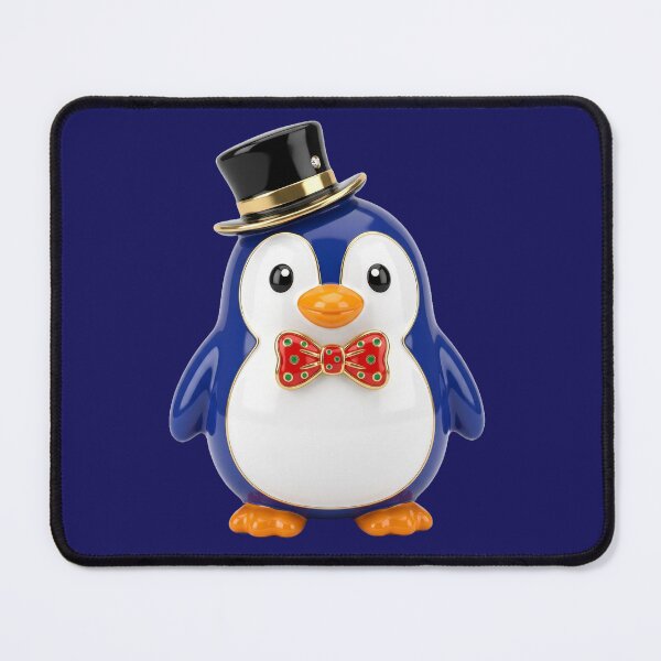 Item preview, Dapper Penguin – Penguin with top hat, bow tie & glossy finish designed and sold by Girih.