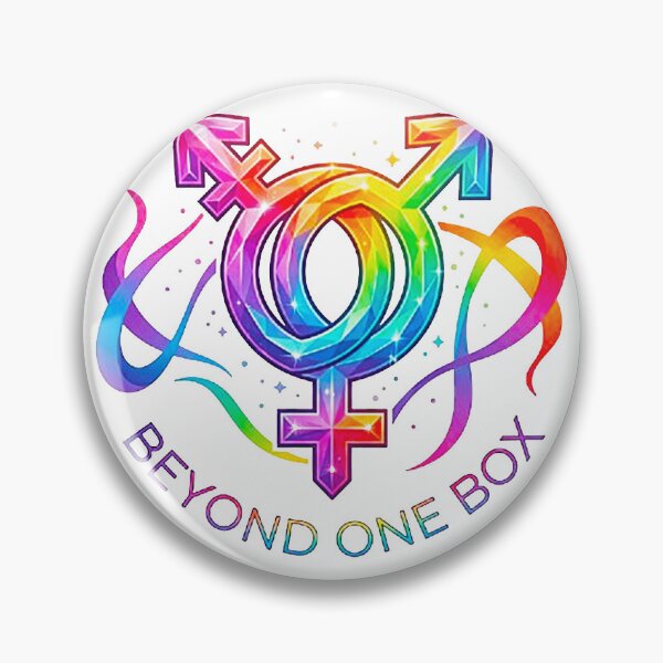 Item preview, Modern Non-Binary & Genderfluid Pride Art - "Beyond One Box" Rainbow Crystal Geometric Symbol Illustration designed and sold by MT-Hub | Cute Aesthetic Art, Stickers & Phone Cases.
