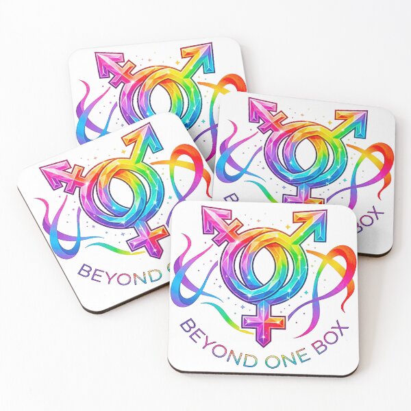 Item preview, Modern Non-Binary & Genderfluid Pride Art - "Beyond One Box" Rainbow Crystal Geometric Symbol Illustration designed and sold by MT-Hub | Cute Aesthetic Art, Stickers & Phone Cases.