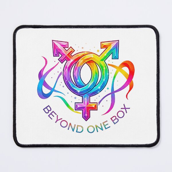 Item preview, Modern Non-Binary & Genderfluid Pride Art - "Beyond One Box" Rainbow Crystal Geometric Symbol Illustration designed and sold by MT-Hub | Cute Aesthetic Art, Stickers & Phone Cases.