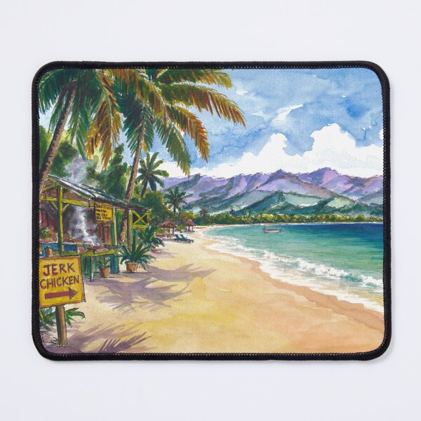 Item preview, Morning Light Facing Kingston Beneath Jamaica’s Blue Mountains designed and sold by artshop77.