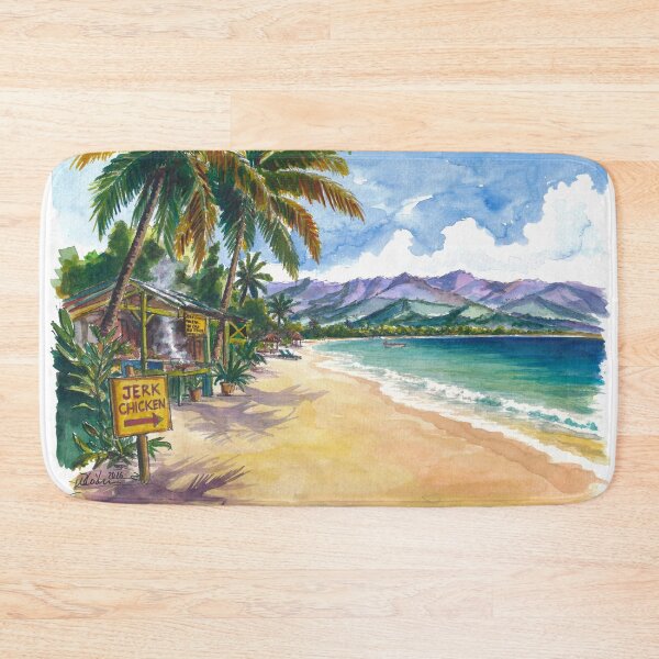 Item preview, Morning Light Facing Kingston Beneath Jamaica’s Blue Mountains designed and sold by artshop77.