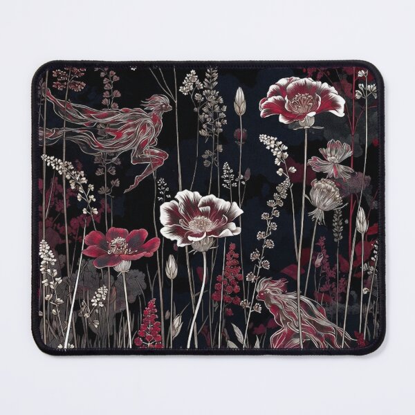 Item preview, Moody Dark Floral with Tall Grasses designed and sold by IntelliMindDesigns.