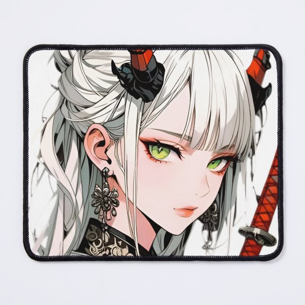 Item preview, Demon Samurai Anime Girl | Oni Warrior Katana Japanese Aesthetic Art designed and sold by Dyan4.