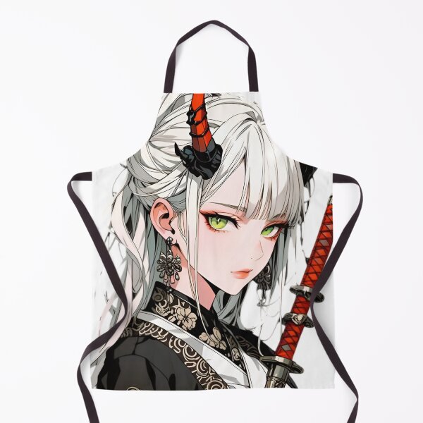 Item preview, Demon Samurai Anime Girl | Oni Warrior Katana Japanese Aesthetic Art designed and sold by Dyan4.