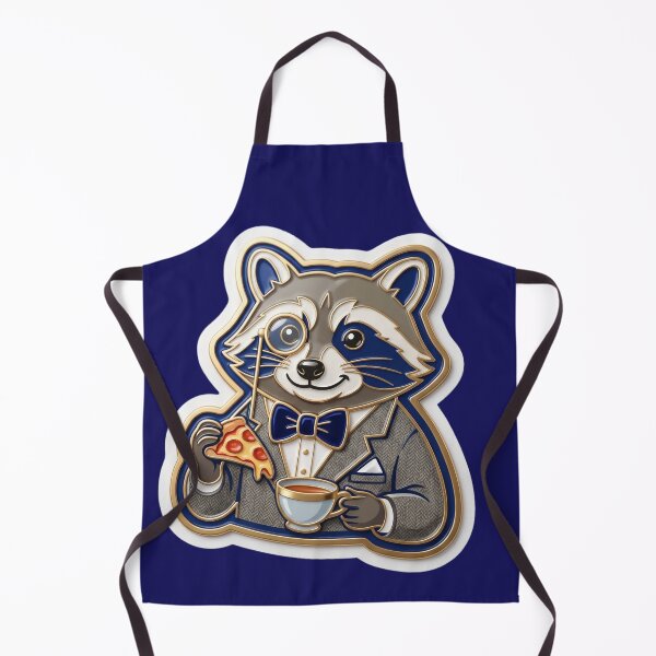 Item preview, Gentleman Raccoon – Raccoon with monocle, suit & pizza slice designed and sold by Girih.