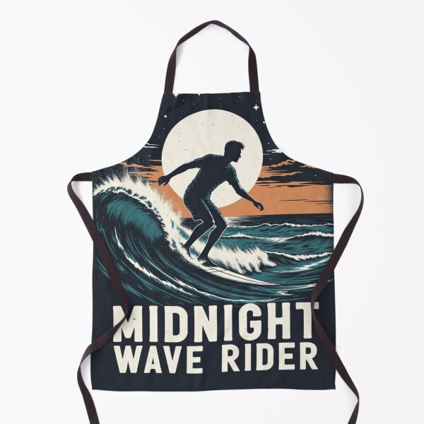 Item preview, Midnight Wave Rider Surf Design | Moonlit Ocean Surfer Art designed and sold by GalleryPeak.