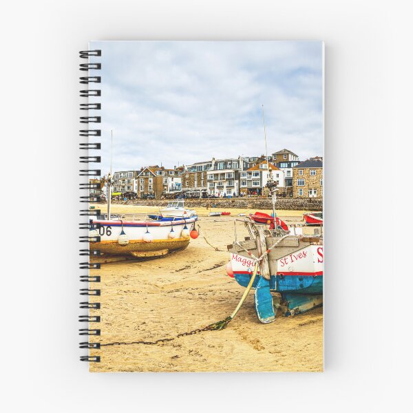 Item preview, Two Fishing Boats on the Beach at Low Tide, St Ives, Cornwall, England designed and sold by Paul Thompson Photography.