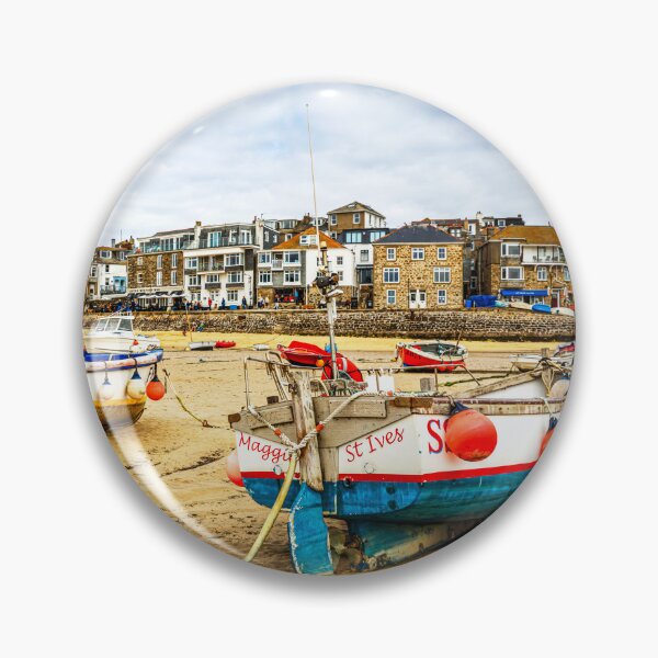 Item preview, Two Fishing Boats on the Beach at Low Tide, St Ives, Cornwall, England designed and sold by Paul Thompson Photography.
