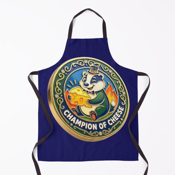 Item preview, Champion of Cheese – Badger with top hat, cheese & flames designed and sold by Girih.