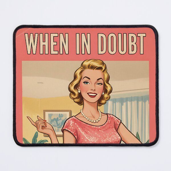 Item preview, Vintage Poster When In Doubt Always Blame A Man Retro Sarcastic Art designed and sold by Retro-Anime9.