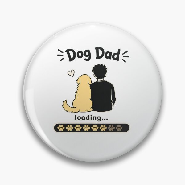 Item preview, Minimalist Dog Dad Loading Golden Retriever Kawaii sticker  designed and sold by Ashley critters.