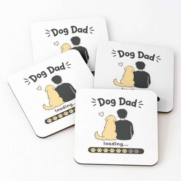 Item preview, Minimalist Dog Dad Loading Golden Retriever Kawaii sticker  designed and sold by Ashley critters.