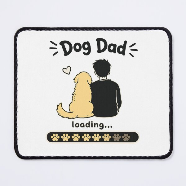 Item preview, Minimalist Dog Dad Loading Golden Retriever Kawaii sticker designed and sold by Ashley critters.