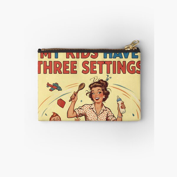 Item preview, Funny Parenting Poster My Kids Have Three Settings Vintage Retro Mom Gift designed and sold by Retro-Anime9.