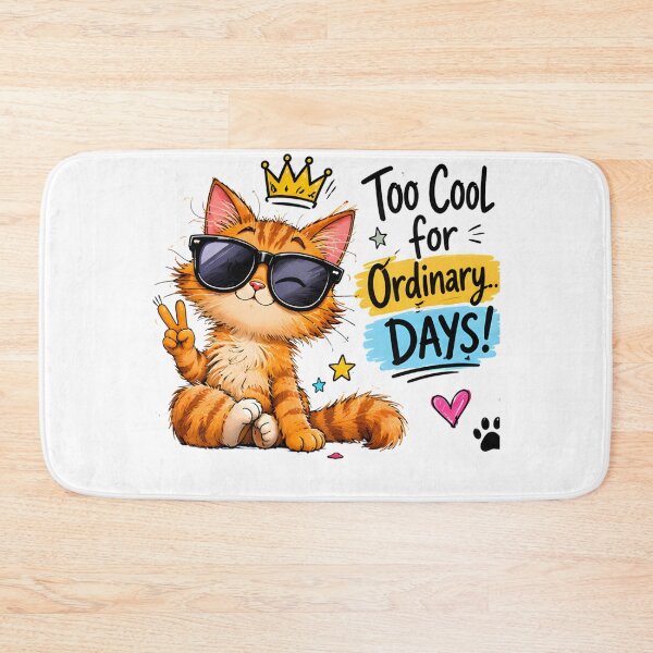 Item preview, Too Cool for Ordinary Days – Cute Cool Cat with Sunglasses designed and sold by vansaidshop ⭐⭐⭐⭐⭐.