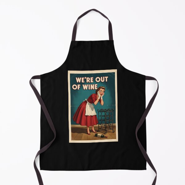 Item preview, Funny Wine Poster We're Out Of Wine Vintage Retro Sarcastic Wall Art designed and sold by Retro-Anime9.