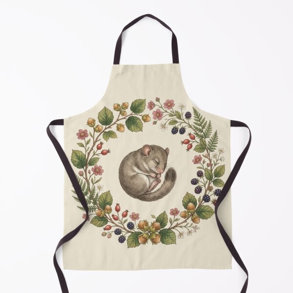 Item preview, Dormouse Hazelnut Botanical Cottagecore Watercolor designed and sold by CalmCapy Co.