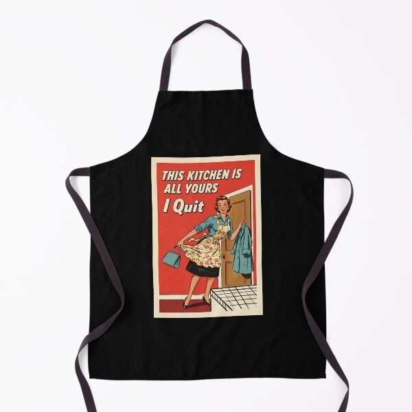 Item preview, Funny Kitchen This Kitchen Is All Yours I Quit Vintage Retro Art designed and sold by Retro-Anime9.