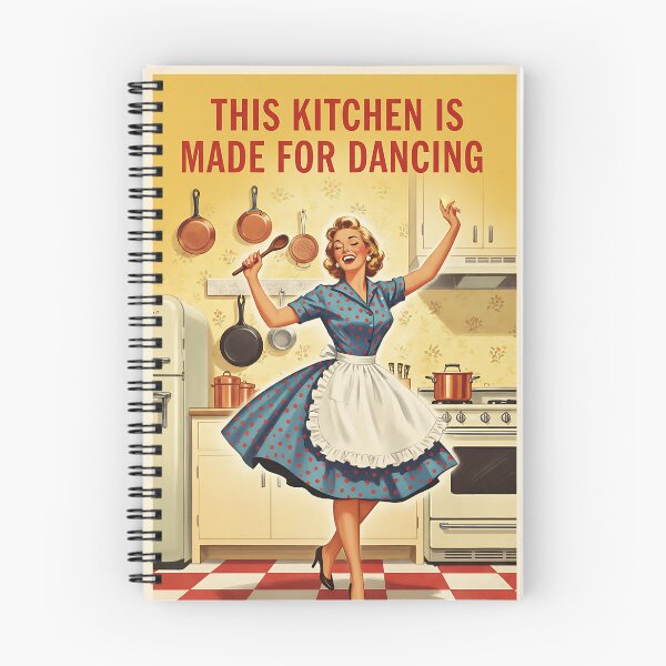 Item preview, Funny Kitchen Poster This Kitchen Is Made For Dancing Vintage Retro Art designed and sold by Retro-Anime9.