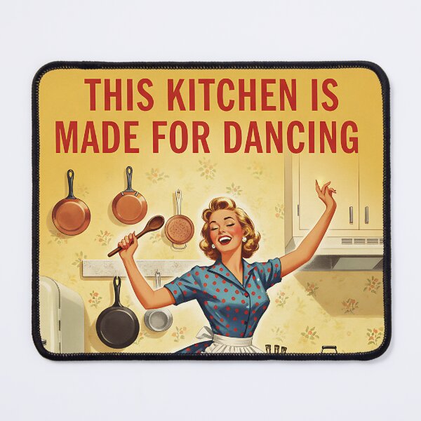 Item preview, Funny Kitchen Poster This Kitchen Is Made For Dancing Vintage Retro Art designed and sold by Retro-Anime9.