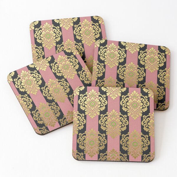 Item preview, Matte Pink Striped Damask designed and sold by DesignsByPrnces.