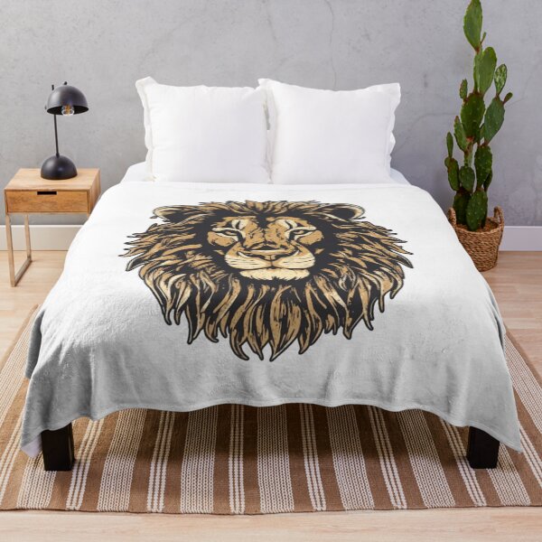 Item preview, Vintage Majestic Golden Lion Head Distressed Graphic designed and sold by Shopeon Designs.