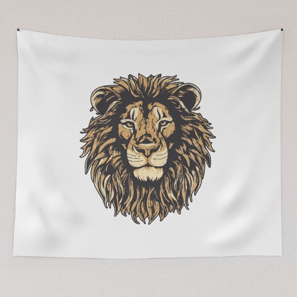 Item preview, Vintage Majestic Golden Lion Head Distressed Graphic designed and sold by Shopeon Designs.