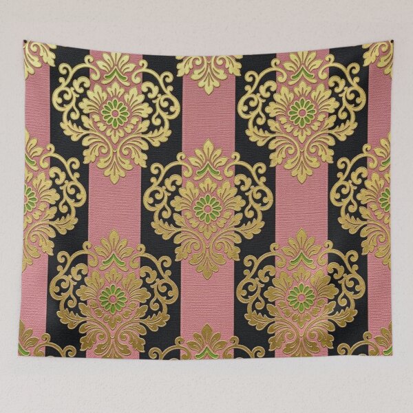 Item preview, Matte Pink Striped Damask designed and sold by DesignsByPrnces.