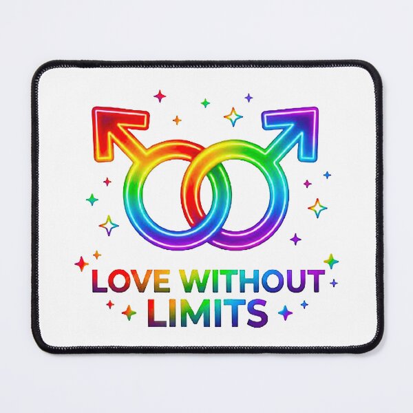 Item preview, Vibrant Gay Pride Neon Symbol Art - "Love Without Limits" Rainbow Glowing Interlocking Mars Illustration designed and sold by MT-Hub | Cute Aesthetic Art, Stickers & Phone Cases.