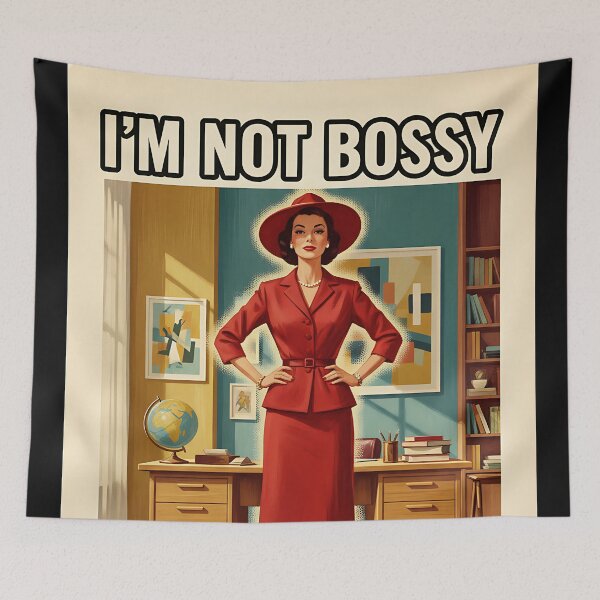 Item preview, Funny Boss Poster I'm Not Bossy I'm The Boss Vintage Retro Wall Art designed and sold by Retro-Anime9.