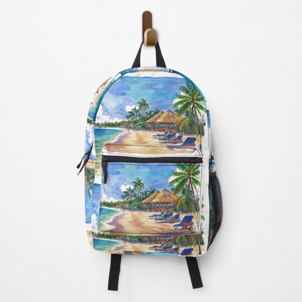 Item preview, Negril Seven Mile Beach Watercolor – Jamaica Tropical Coastal Art Print, Caribbean Travel Gift designed and sold by artshop77.