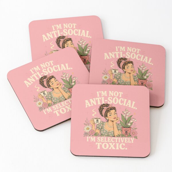 Item preview, Not Anti Social Selectively Toxic designed and sold by Passionread.
