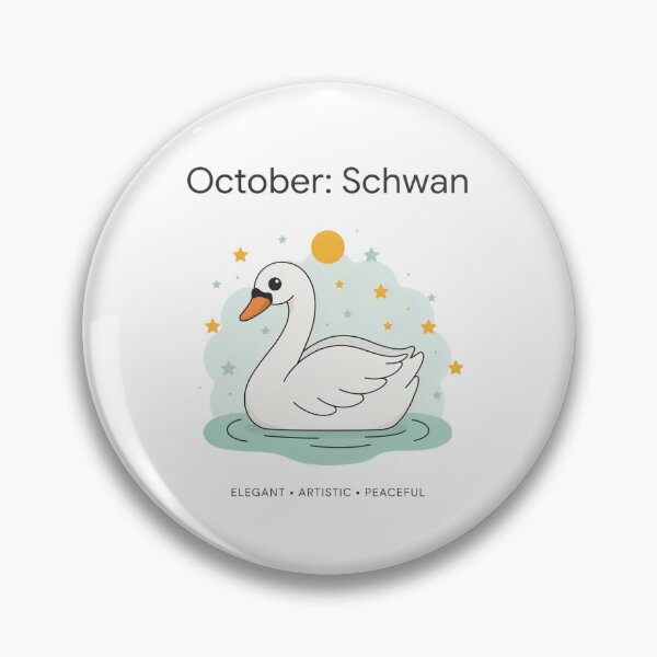 Item preview, October Swan Personality Birthday Design – Elegant Artistic Peaceful Gift designed and sold by Cool-cat-art.