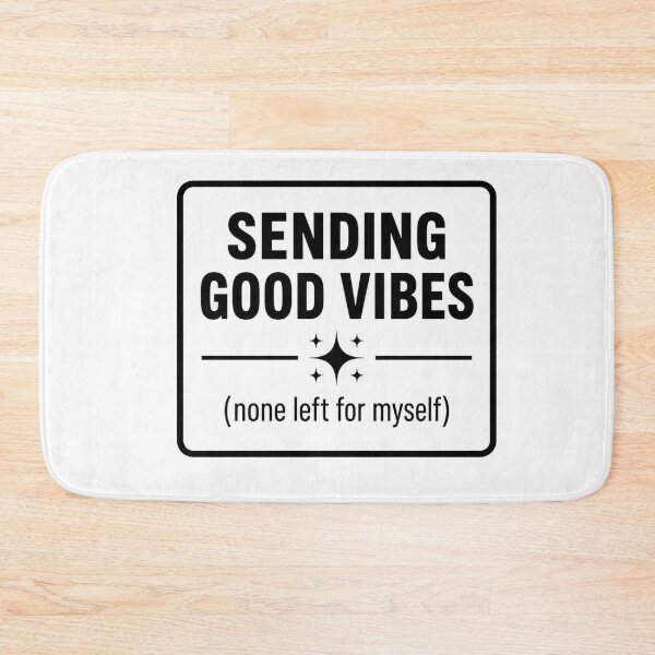 Item preview, Sending Good Vibes None Left For Me Funny Sticker – Sarcastic Self Care Humor Laptop Sticker Gift designed and sold by MinimalMood Studio.