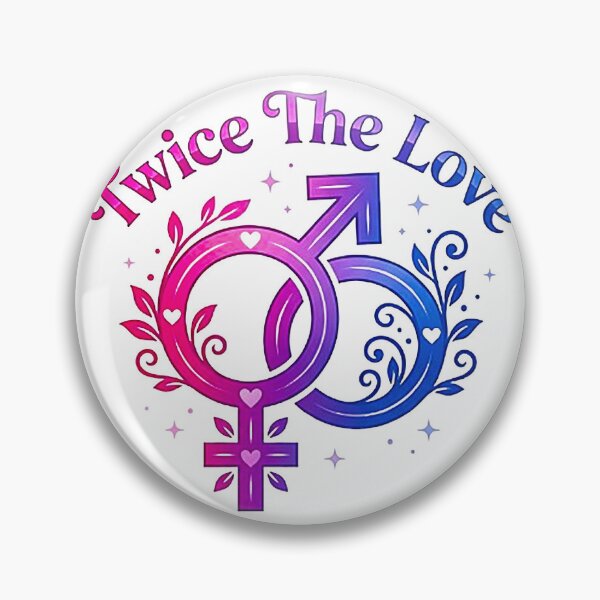 Item preview, Elegant Bisexual Pride Floral Symbol Art - "Twice The Love" Pink, Purple & Blue Gradient Illustration designed and sold by MT-Hub | Cute Aesthetic Art, Stickers & Phone Cases.