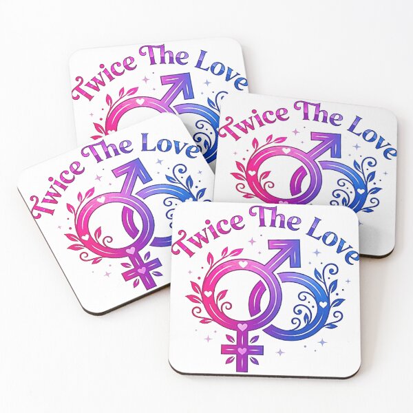 Item preview, Elegant Bisexual Pride Floral Symbol Art - "Twice The Love" Pink, Purple & Blue Gradient Illustration designed and sold by MT-Hub | Cute Aesthetic Art, Stickers & Phone Cases.