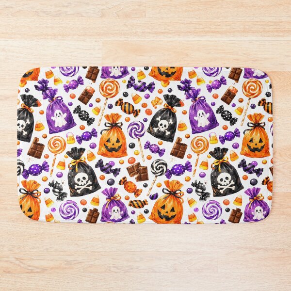 Item preview, Halloween Candy Sweets Watercolor Seamless Pattern designed and sold by Inkworksbyshery.